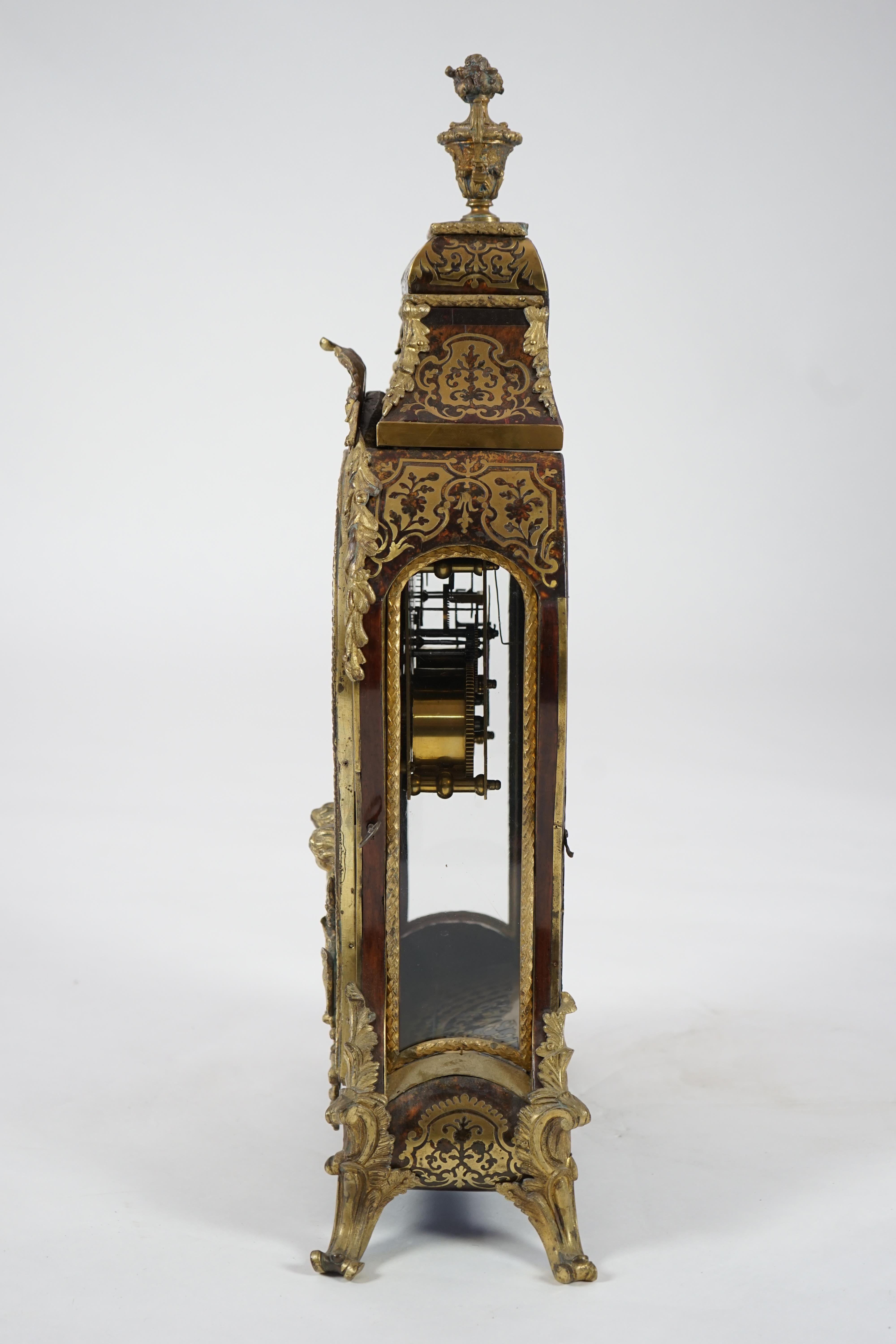 A Louis XV boulle work bracket clock